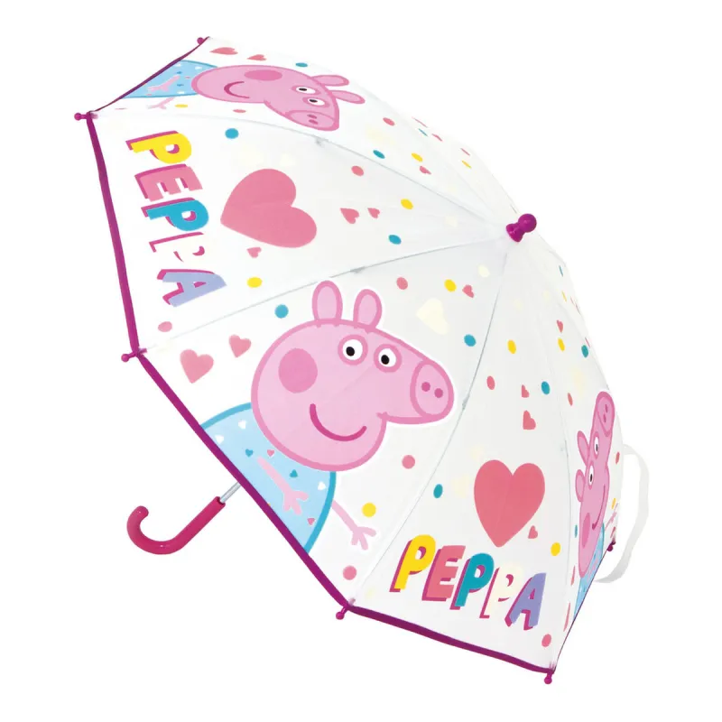 Lietussargs Peppa Pig Having fun Rozā (Ø 80 cm)